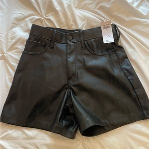NWT Abercrombie leather shorts